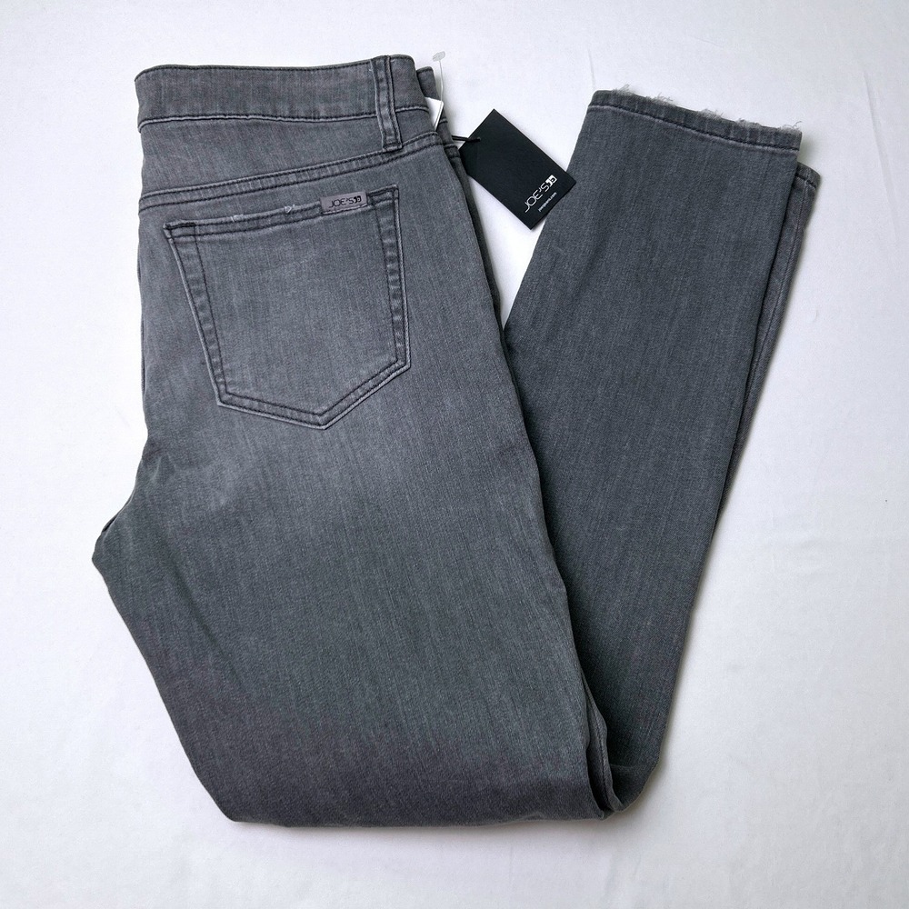 Joe's Jeans Womens Mid Rise Velma Distressed Skinny Jeans Size 10/30 Grey NEW